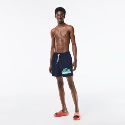 Maillots De Bain | LACOSTE Short De Bain Homme Lacoste Quick Dry Avec Son Sac De Voyage