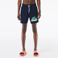 Maillots De Bain | LACOSTE Short De Bain Homme Lacoste Quick Dry Avec Son Sac De Voyage