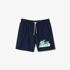 Maillots De Bain | LACOSTE Short De Bain Homme Lacoste Quick Dry Avec Son Sac De Voyage