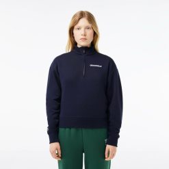 Sweatshirts | LACOSTE Sweatshirt Zippe En Molleton Avec Imprime