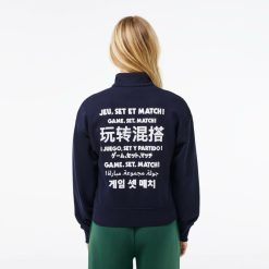 Sweatshirts | LACOSTE Sweatshirt Zippe En Molleton Avec Imprime