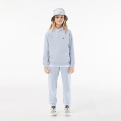 Vetements Fille | LACOSTE Sweatshirt A Capuche Enfant En Molleton De Coton Biologique