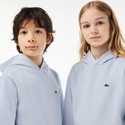 Vetements Fille | LACOSTE Sweatshirt A Capuche Enfant En Molleton De Coton Biologique