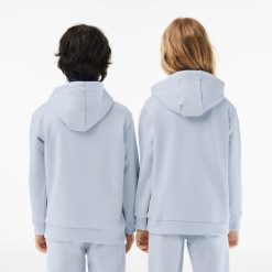 Vetements Fille | LACOSTE Sweatshirt A Capuche Enfant En Molleton De Coton Biologique