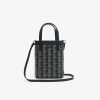 Sacs A Bandouliere | LACOSTE Mini Sac Cabas Zely Monogramme En Toile Enduite