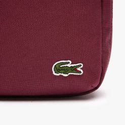 Sacs A Bandouliere | LACOSTE Sacoche Zippee Unie Lacoste Avec Poche Sur Le Devant