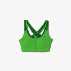 Brassieres & Leggings | LACOSTE Brassiere Sport Color-Block Stretch Maintien Moyen