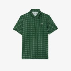 Vetements De Sport | LACOSTE Polo Imprime Homme Lacoste Golf En Polyester Recycle