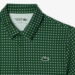 Vetements De Sport | LACOSTE Polo Imprime Homme Lacoste Golf En Polyester Recycle