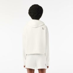 Sweatshirts | LACOSTE Sweatshirt A Capuche Jogger Femme Lacoste Avec Passe-Pouce