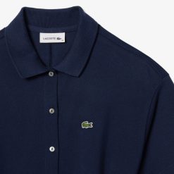 Robes & Jupes | LACOSTE Robe Polo Avec Ceinture Femme Lacoste En Petit Pique Souple