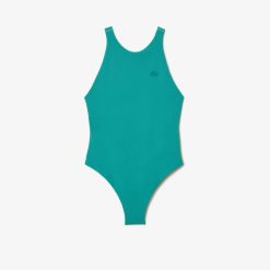 Maillots De Bain | LACOSTE Maillot De Bain Une Piece Femme Lacoste En Polyamide Recycle