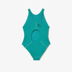 Maillots De Bain | LACOSTE Maillot De Bain Une Piece Femme Lacoste En Polyamide Recycle