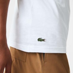 T-Shirts | LACOSTE T-Shirt Homme Regular Fit En Jersey Avec Inscription Lacoste