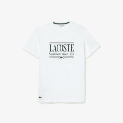 T-Shirts | LACOSTE T-Shirt Homme Regular Fit En Jersey Avec Inscription Lacoste