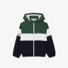 Vetements Garcon | LACOSTE Veste Zippee A Capuche Enfant Lacoste En Polyester Recycle