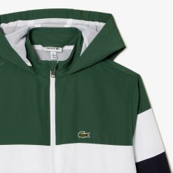 Vetements Garcon | LACOSTE Veste Zippee A Capuche Enfant Lacoste En Polyester Recycle