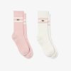 Chaussettes | LACOSTE Chaussettes Unies Avec Rayures Contrastees En Maille Cotelee