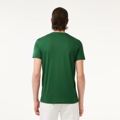 T-Shirts | LACOSTE T-Shirt Col V En Jersey De Coton Pima Uni