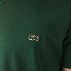 T-Shirts | LACOSTE T-Shirt Col V En Jersey De Coton Pima Uni