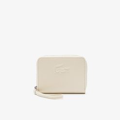 Portefeuilles & Petite Maroquinerie | LACOSTE Mini Porte-Monnaie City Court En Cuir Graine