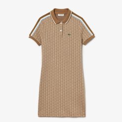 Robes & Jupes | LACOSTE Robe Slim Fit Monogramme En Jacquard