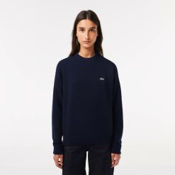 Pullovers | LACOSTE Pull Femme Lacoste Col Rond En Laine