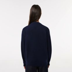 Pullovers | LACOSTE Pull Femme Lacoste Col Rond En Laine