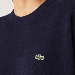 Pullovers | LACOSTE Pull Femme Lacoste Col Rond En Laine