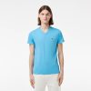 T-Shirts | LACOSTE T-Shirt Col V En Jersey De Coton Pima Uni