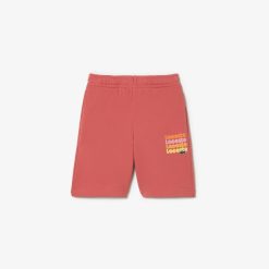 Vetements Garcon | LACOSTE Short Avec Imprime Lacoste En Molleton Non Gratte