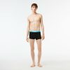 Sous-Vetements & Vetements D'Interieur | LACOSTE Lot De 3 Boxers Courts Casual Marine Avec Ceinture Contrastee