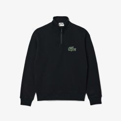 Sweatshirts | LACOSTE Sweatshirt Jogger Unie Col Montant Zippe En Coton Biologique