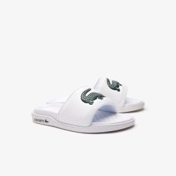 Claquettes & Sandales | LACOSTE Claquettes Croco Dualiste Homme En Synthetique Avec Logo