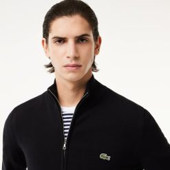 Pullovers | LACOSTE Pull Zippe A Col Montant En Coton Biologique Uni