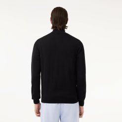 Pullovers | LACOSTE Pull Zippe A Col Montant En Coton Biologique Uni