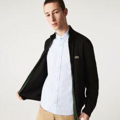 Pullovers | LACOSTE Pull Zippe A Col Montant En Coton Biologique Uni