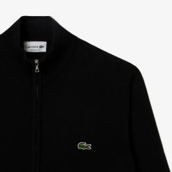 Pullovers | LACOSTE Pull Zippe A Col Montant En Coton Biologique Uni