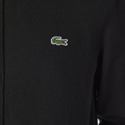 Pullovers | LACOSTE Pull Zippe A Col Montant En Coton Biologique Uni