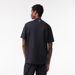 T-Shirts | LACOSTE T-Shirt Relaxed Fit En Jersey Avec Badge Matelasse