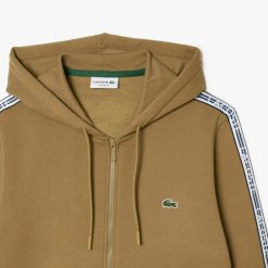 Sweatshirts | LACOSTE Sweatshirt Zippe A Capuche Jogger Homme Classic Fit Avec Bandes Siglees