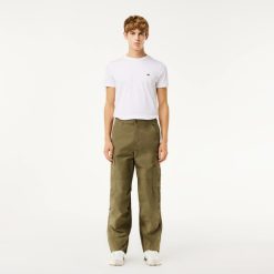 Pantalons & Shorts | LACOSTE Pantalon Cargo Leger En Coton Multi-Poches