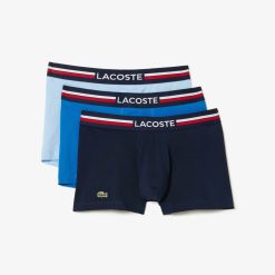 Sous-Vetements & Vetements D'Interieur | LACOSTE Lot De 3 Boxers Courts Iconic Ceinture Tricolore