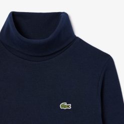 Vetements Fille | LACOSTE T-Shirt Manches Longues A Col Roule En Coton