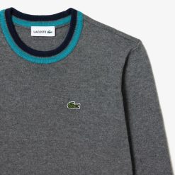 Vetements Garcon | LACOSTE Pull En Jersey De Coton Et Laine Merinos