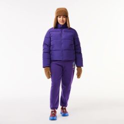 Manteaux & Vestes | LACOSTE Doudoune Courte Femme Lacoste Option Compressible