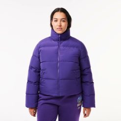 Manteaux & Vestes | LACOSTE Doudoune Courte Femme Lacoste Option Compressible