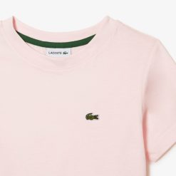 Vetements Garcon | LACOSTE T-Shirt Uni En Jersey De Coton