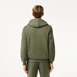 Sweatshirts | LACOSTE Sweatshirt Jogger Zippe Homme En Molleton Lacoste Avec Poche Kangourou