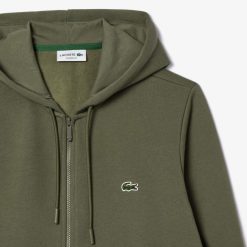 Sweatshirts | LACOSTE Sweatshirt Jogger Zippe Homme En Molleton Lacoste Avec Poche Kangourou